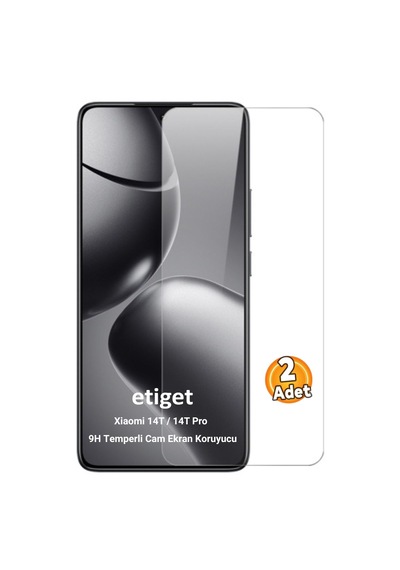Xiaomi 14t / 14t Pro Temperli 9h Cam Ekran Koruyucu 2 Adet