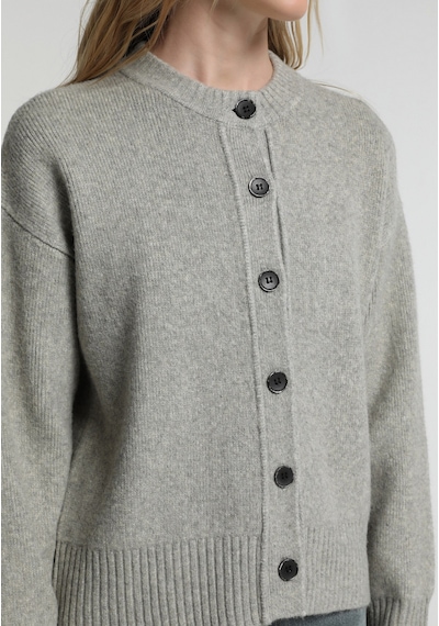 Colin's Colins Regular Fit Yuvarlak Yaka Düz Kadın Gri Hırka Cl1082165 Q1.v1 Mga Gri Melanj