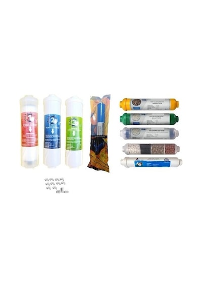 Aquabella Tezgah Altı Kapalı Kasa Su Arıtma Cihazı 9 Aşama İnline Filtre Set