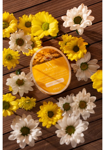 Volkan Ates Natural & Beauty Papatya Yağlı Süngerli Doğal Sabun 150 Gr