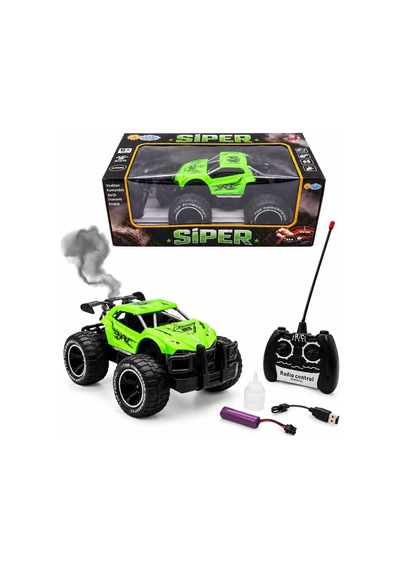 Siper Uzaktan Kumandalı Şarjlı Araba Duman Efektli Off-road Arazi Aracı Yeşil