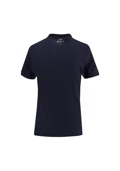 Uki Lacivert Comfort Fit Bisiklet Yaka Basic T-shirt Lacivert