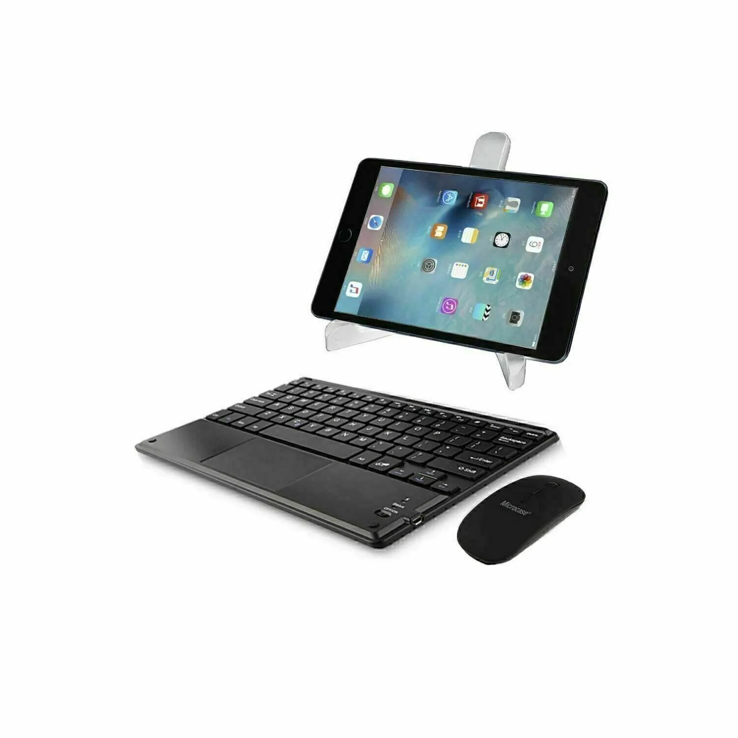 Microcase Samsung Active 4 Pro / Active 5 Pro 10.1'' İle Uyumlu Bluetooth Touchpad Klavye Tr Sticker +bluetooth Mouse+tablet Standı- Al2766 Diğer