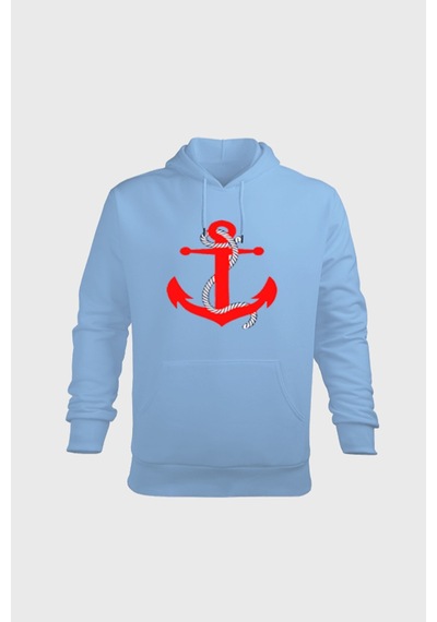Efluce Erkek Kapüşonlu Sweatshirt, Gemi Çapası