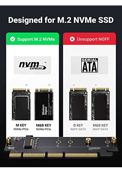 4.0 X4 X8 X16 Uyumlu 64gbps Nvme M.2 Ssd Dönüştürücü Adaptör Diğer