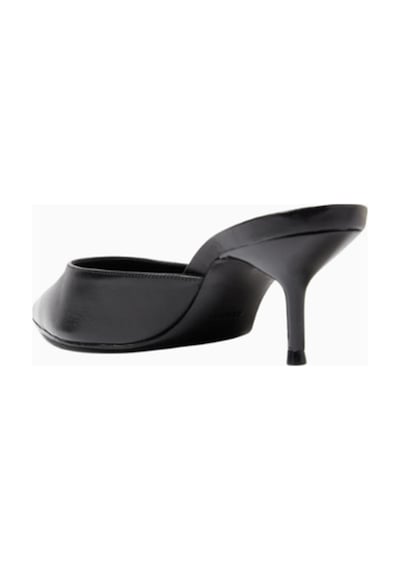 Schutz 63mm Topuklu Deri Point-toe Mules, Şık Ve Konforlu Günlük Tasarım Siyah