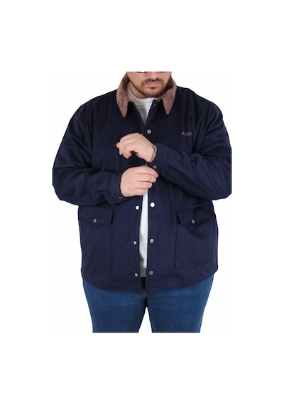 Mocgrande Büyük Beden Gabardin Mont Chaqueta Abrigo 25902 Lacıvert Lacivert