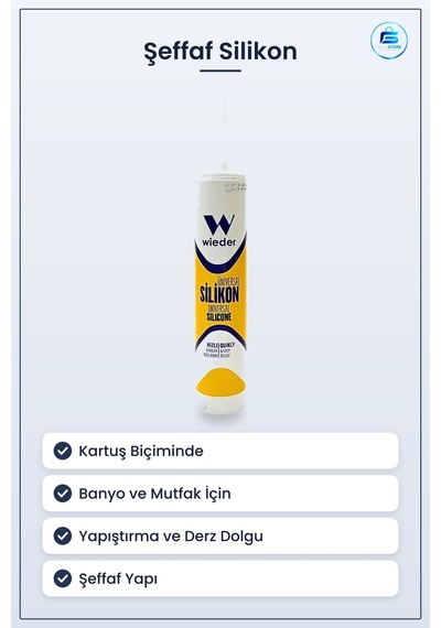 Şeffaf Üniversal Silikon Hırdavat Yapıştırıcı Conta Dolgu Macunu