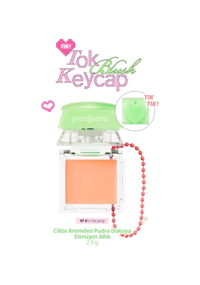 Ciltte Kremden Pudra Dokuya Dönüşen Allık Perıpera Tok Blush Keycap 07 U Go Juicy