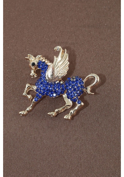 Özgür Ruhun İfadesi Efsanevi Kanatlı Pegasus Atı Broş Gold Renkli Taşlı Erkek Kadın Yaka İğnesi Çok renkli 60059759