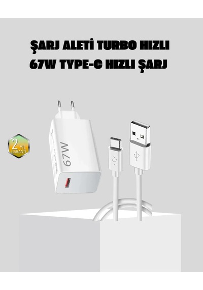 67w Süper Hızlı Şarj Adaptörü Ve Kablo Seti Güvenli, Kompakt Ve Ergonomik Tasarım Diğer
