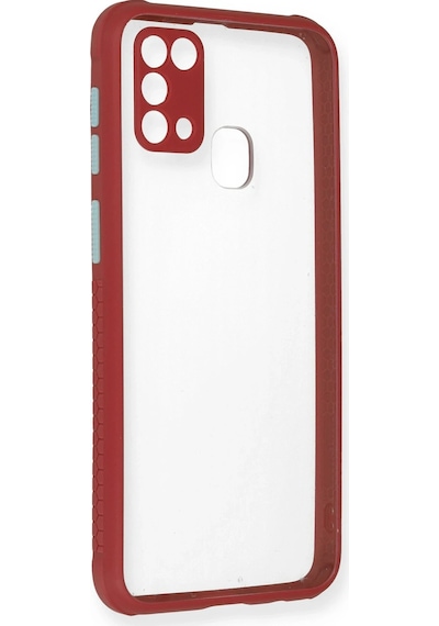 Newface Samsung Galaxy Uyumlu M31 Kılıf Miami Şeffaf Silikon Semeglbl - 56 - Fuşya