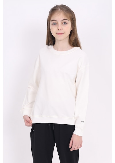 Toontoy Kız Çocuk Baskılı Sweatshirt Antrasit Melanj