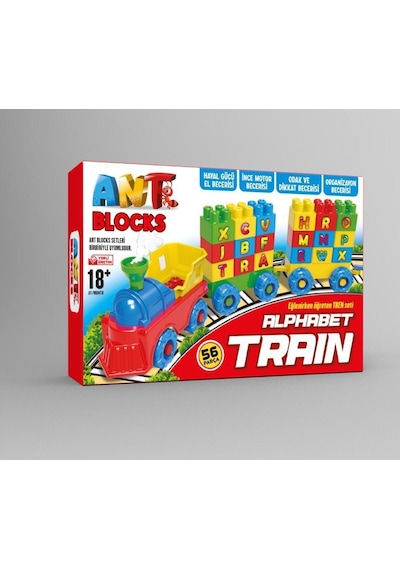 Eğlenirken Öğreten Alfabe Tren Blocks Set - 52 Parça