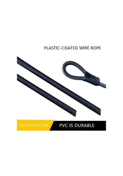 Xbyc 4502k Güçlü Çelik Kablo Halat Kilit 8 X 1200 Mm Motosiklet Bisiklet Kilidi