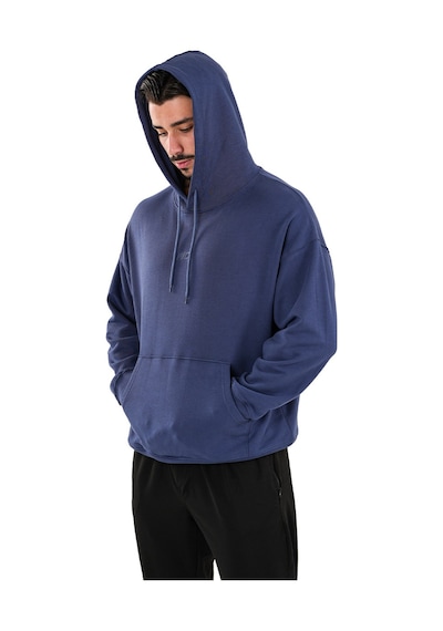 Musclecloth Elite Oversize Kapüşonlu Sweatshirt İndigo Lacivert