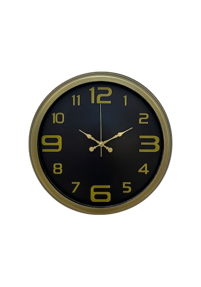 40 Cm Metal Eskitme Vintage Duvar Saati Modern Metal Altın Rakamlı