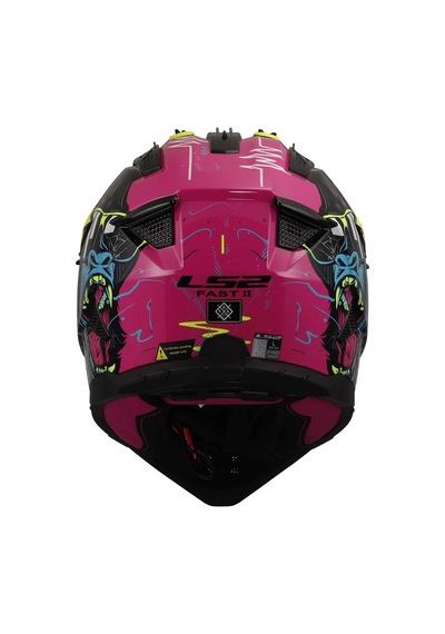 Ls2 Fast 2 Gorılla Mor-neon Sarı Kask Mor