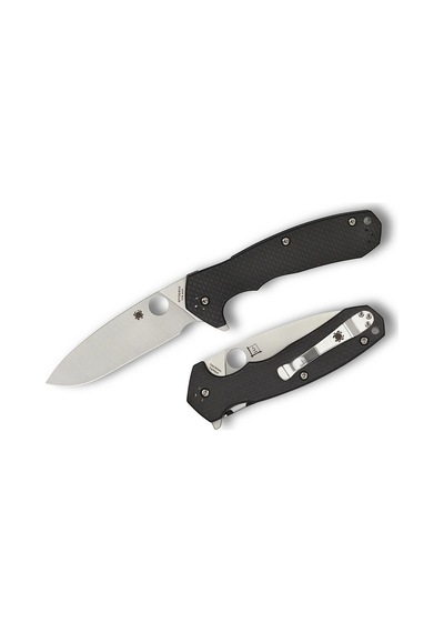 Spyderco Amalgam Carbon Fiber Cpm S30v Plainedge Kamp Çakı Siyah