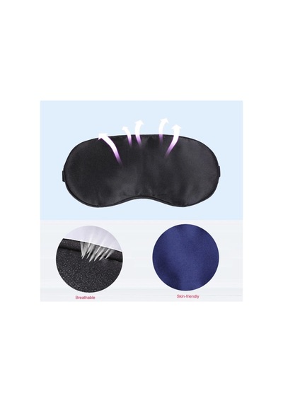 Pazarız Uyku Göz Bandı Maskesi Işık Önleyici Gözlük Maske Bant Eye Mask Pembe Kalp