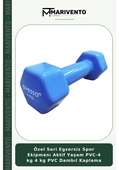 Özel Seri Egzersiz Spor Ekipmanı Aktif Yaşam Pvc-4 Kg 4 Kg Pvc Dambıl Kaplama