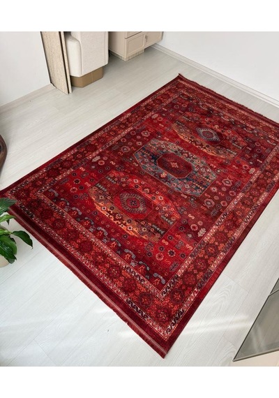 Andromeda Halı Artline Serisi 0l407e Salon Oturma Yatak Odası Halısı Kırmızı