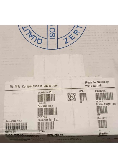 Mkp4j042207e00mysd 2.2mf 630v 37.5mm Wıma Polyester Kondansatör 8 Adet