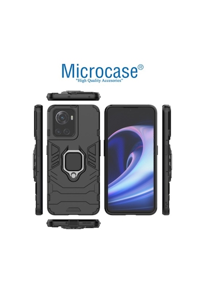 Microcase Oneplus 10R Batman Yüzüklü Armor Kilif - Siyah 546682667