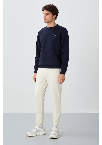 Air Jones Tommy Life Omar Lacivert Şardonlu Erkek Sweatshirt - 88137 Lacivert
