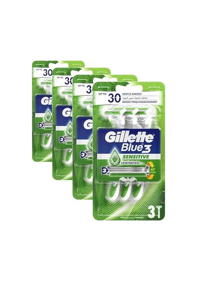 Sensitive Kullan At Tıraş Bıçağı 3 Lü 1 Paket 4 Paketi