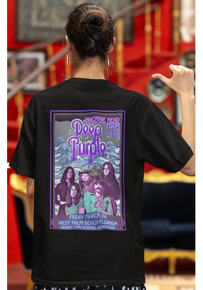 Sevbano Deep Purple Rock Metal Müzik Grubu Sırt Baskılı Unisex Oversize T Siyah Sevbano Deep Purple Rock Metal Müzik Grubu Sırt Baskılı Unisex Oversize T Siyah
