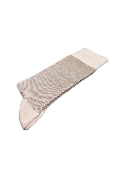 Bambu Erkek Çorabı - Tumaniş - Bej 17104-r8 Çok Renkli
