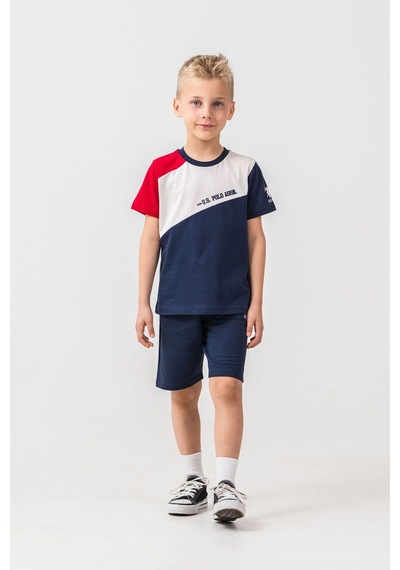 U.S. Polo Assn. Erkek Çocuk Lacivert Bermuda Takım Us2407-c-v1