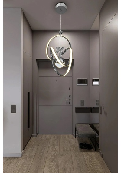 İmza Toplu Modern Sarkıt Led Avize - 3 Renk Kumandasız - Krom Krom