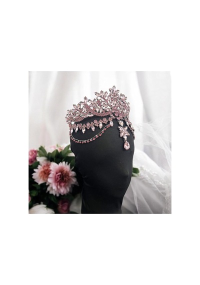 Alınlıklı Gelin,kına,nişan,söz,after,bride,party Taç Pembe - 729058635 Pembe
