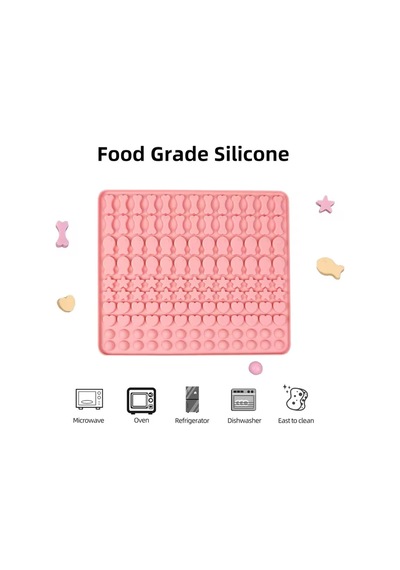 Silikon Çoklu Jelibon, Çikolata Ve Kraker Kalıbı Pembe