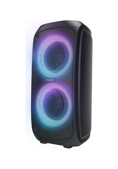 Mikado Md-11bt Siyah 20 2 40w Rgb Işıklı Kablosuz Mikrafonlu Taşınabilir Speaker Hoparlör