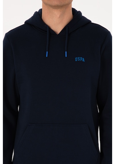 U.S. Polo Assn. Erkek Regular Fit Kapüşonlu Şardonlu Lacivert Basic Sweatshirt 50315582-VR033