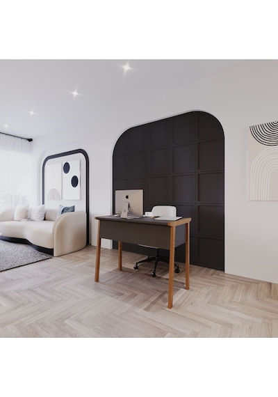 Zenith Çalışma Masası 90cm Antrasit Ceviz