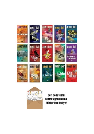 Ahmet Ümit Seti 15 Kitap + Okuma Sticker'ları