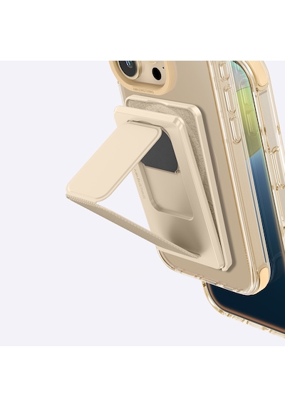 Apple Uyumlu iPhone 16 Pro Kılıf Magsafe Standlı Kartlıklı Set Amazingthing Omni Adventure Seri Rose Gold