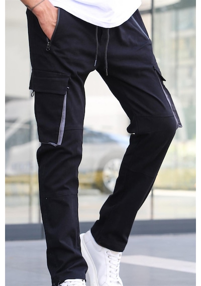Madmext Siyah Kargo Cep Jogger Pantolon 5791 Siyah Madmext Siyah Kargo Cep Jogger Pantolon 5791 Siyah