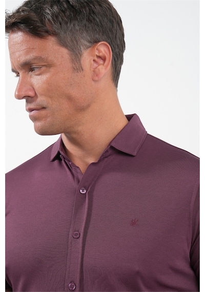İmza Bordo İtalyan Yaka Kısa Kol Cepsiz Slim Fit Pamuklu Gömlek 1004260158 İmza Bordo İtalyan Yaka Kısa Kol Cepsiz Slim Fit Pamuklu Gömlek 1004260158