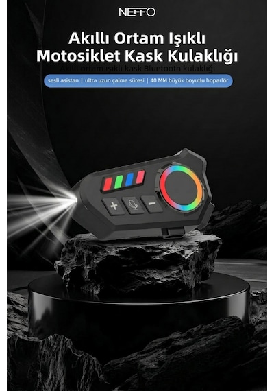 Intercom K06 Motosiklet Kask Kulaklık Bluetooth 5.4 Kablosuz Motor Kulaklık Stereo Müzik Çalar