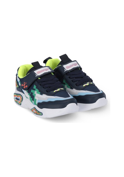 Slazenger Nınja Erkek Çocuk Navy / Green Günlük Spor Ayakkabısı Lacivert - Yeşil