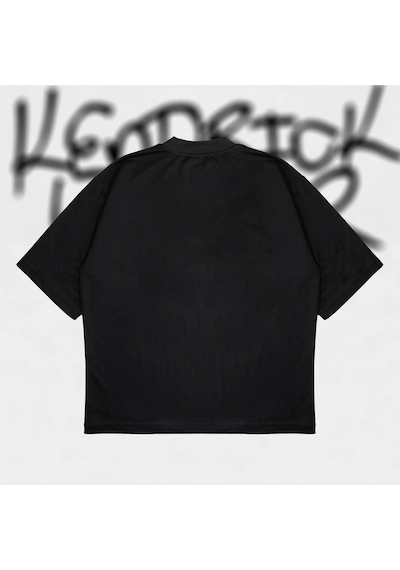Tarzsokak Kendrick Lamar Basic Oversize Unisex Pamuklu Nefes Alan Kalın Kumaşlı Siyah