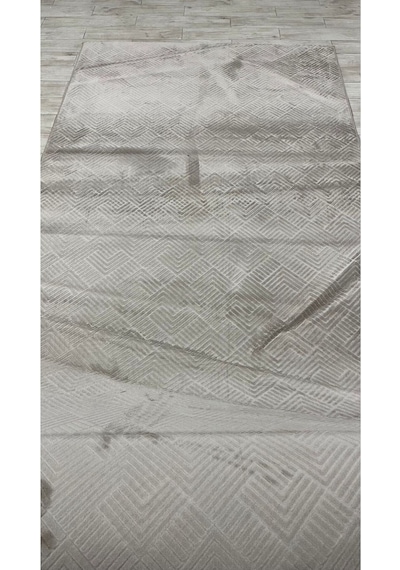 Rölyef Aden Gri Kaymaz Taban Kesme Halı Yolluk Bej