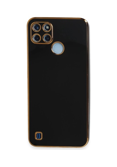 Realme C25y Uyumlu Kılıf Volet Silikon - Siyah