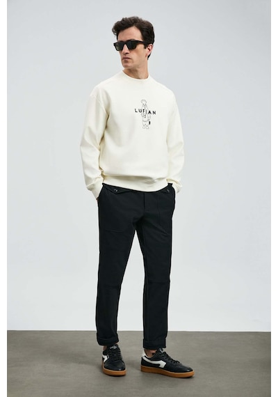 Lufian Simba Kırık Beyaz Erkek Sweatshirt 112030175 Kırık Beyaz
