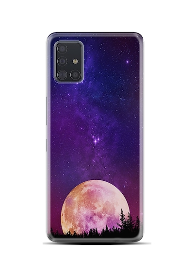 Samsung Galaxy Uyumlu A31 Kılıf Boutique Baskılı Resimli Mor Ay Pcode -025